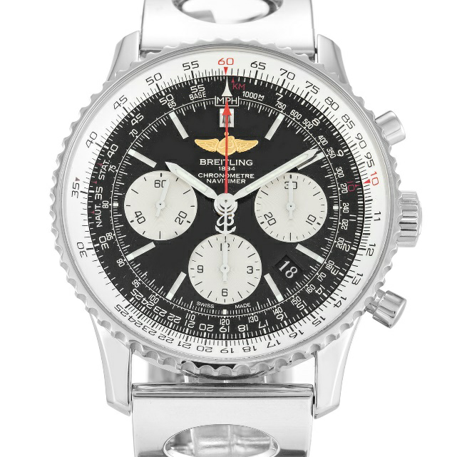 Black Baton Dial Breitling Navitimer Replica Review