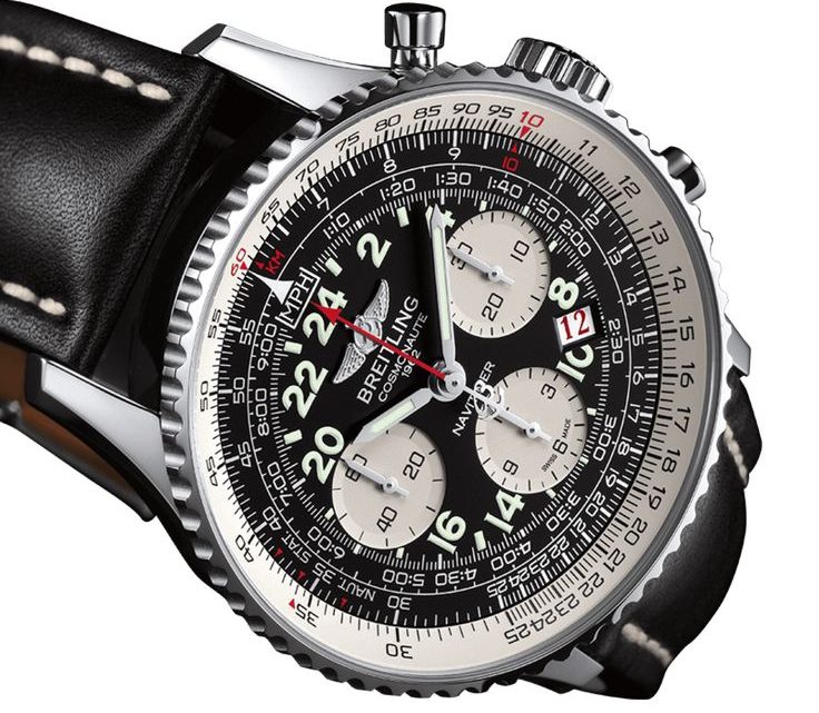 Black Dial Breitling Cosmonaute Replica Watch