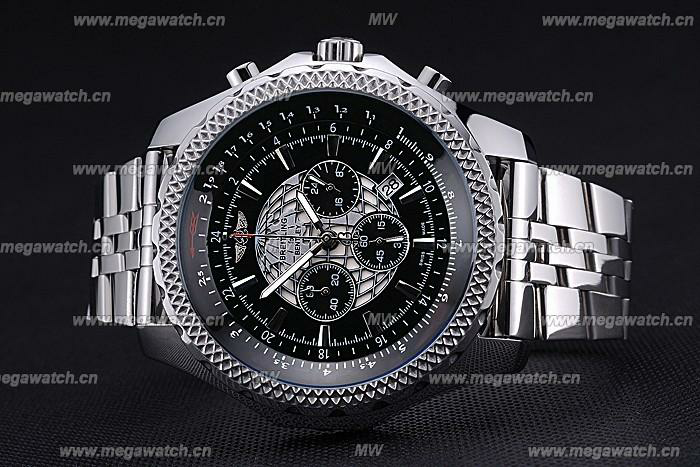 Black Dial Stainless Steel Bracelet 622520 Fake Breitling Bentley watch