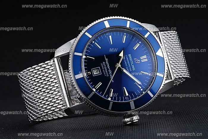 Breitling Certifie SuperOcean Blue Dial Blue Fake Watch
