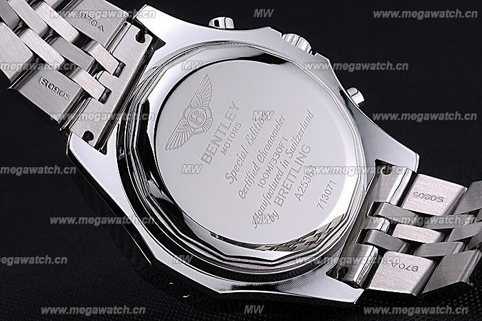 Black Dial Stainless Steel Bracelet 622520 Fake Breitling Bentley watch