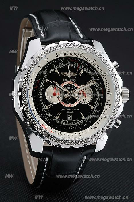 Breitling Bentley Chronograph Black Dial Fake Watch