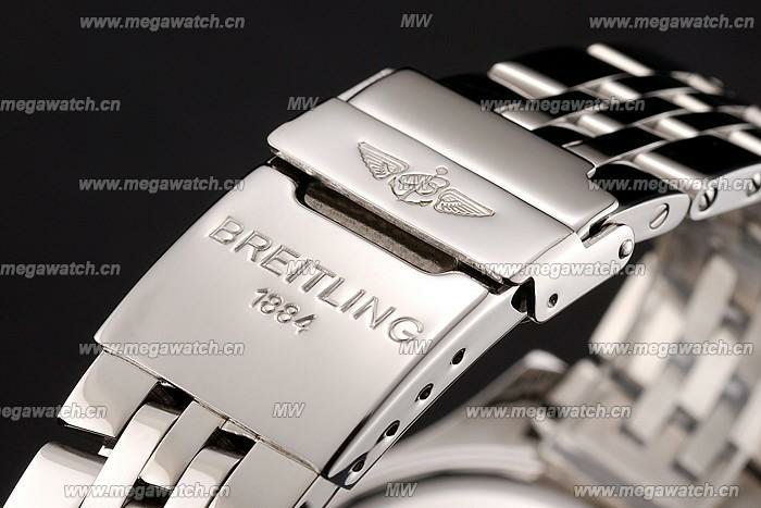 Silver Stainless Steel Band Kinetic Watch 4155 Fake Breitling