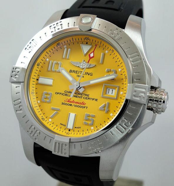 Buy AAA+ Breitling Avenger II Seawolf Replica Watches With Yellow Dials: A Deep Dive Into Style, Features, And Popularity